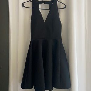 Black V-neck Dress
